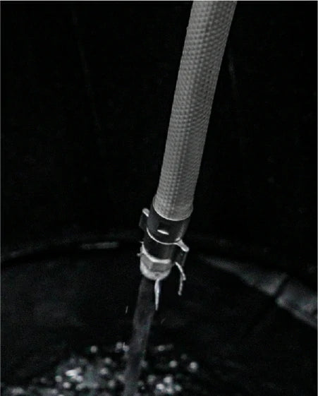 Fill the tub with water and set your preferred temperature.